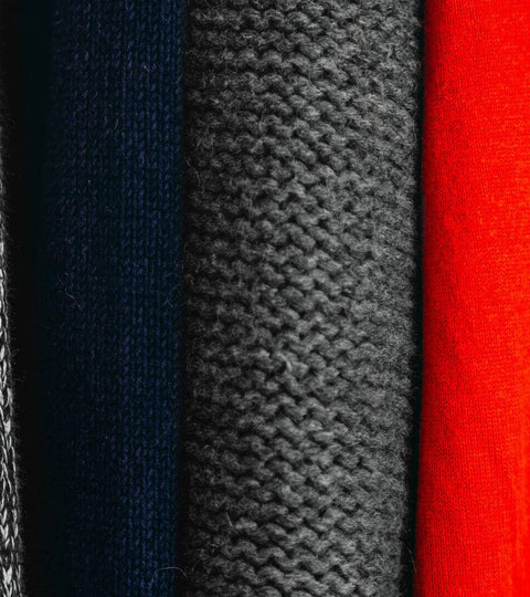 Black and Red Fabric swatches