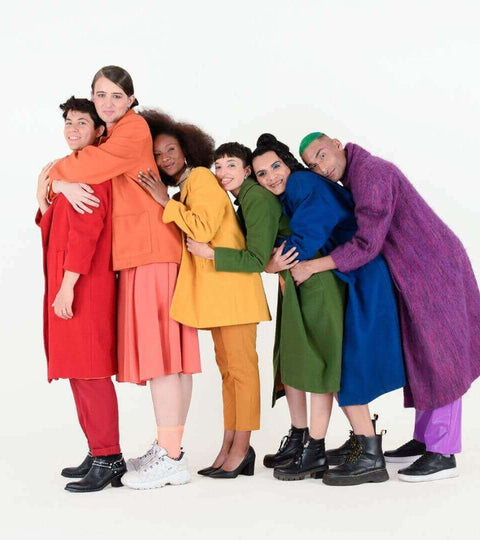 Models wearing bright colours representing fashion colour symbolism
