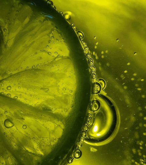 Abstract artwork in vivid green and yellow tones representing the future of colour in fashion